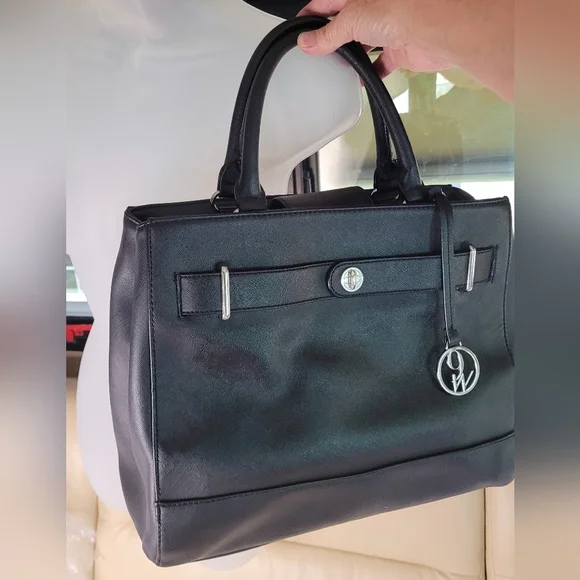 Nine West Designer Large Tote Bag  3 Lg Pockets And 3 Smaller Pockets   Nice! - Picture 2 of 7